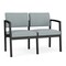 Lesro Ash (Blue) Seat, 2 Seat Sofa, 43.5 W 24.5 L 32 H, Linette Vinyl Seat, Lenox Steel Series LS2101 - alternate 1